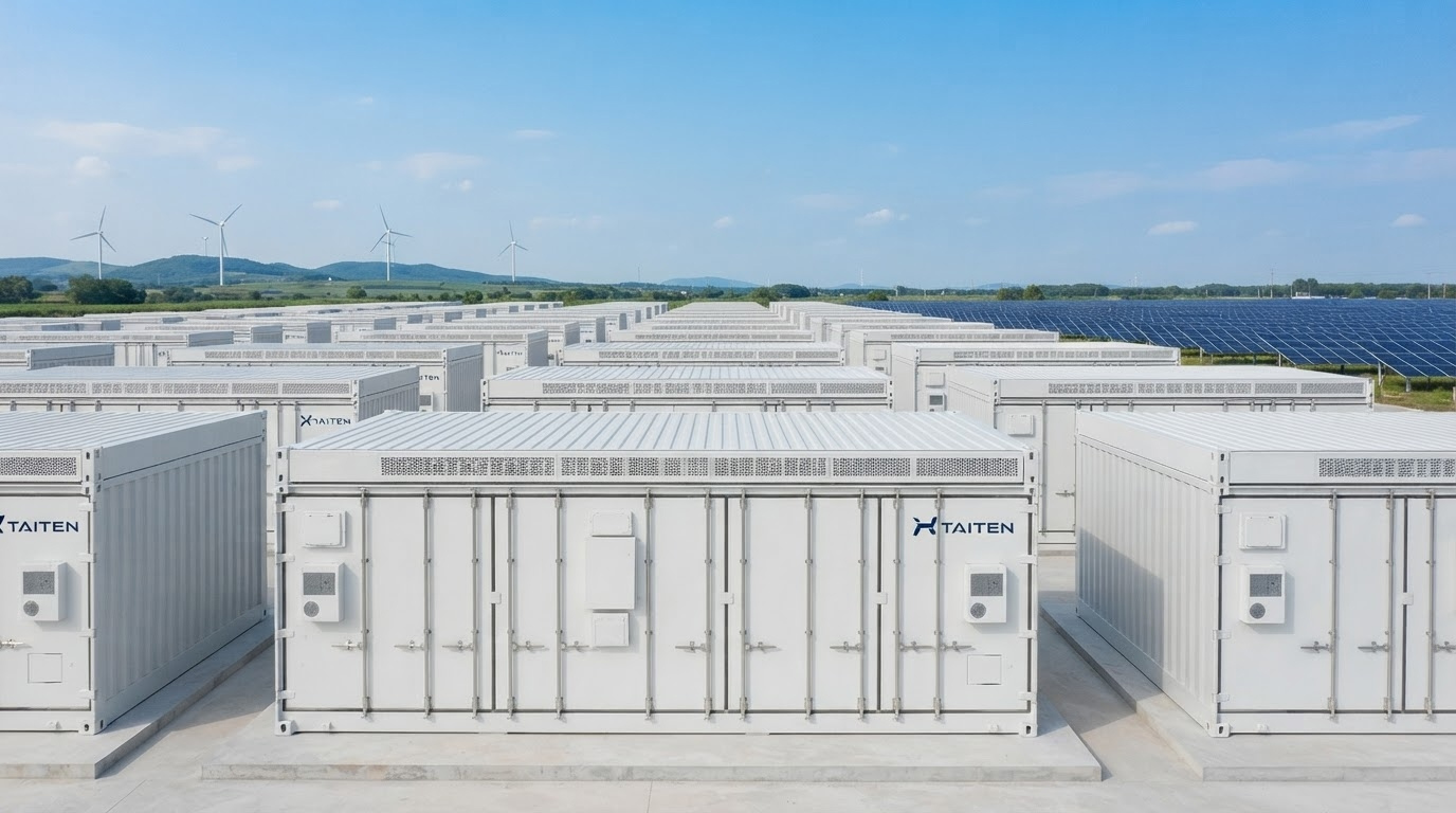 A Wide Angle Panoramic View Of A Large Renewable